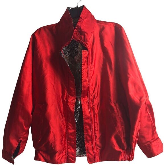 Vintage 80’s Hyung Club Metallic Floral Bomber Jacket - Picture 8 of 16